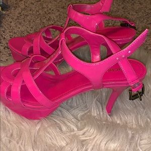 Hot pink heels